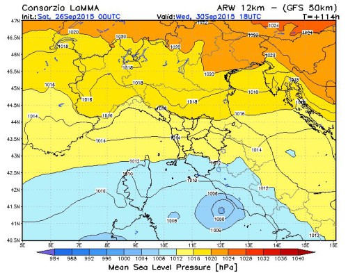 ciclone mediterraneo prossima settimana