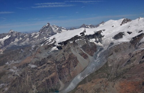 riduzione ghiacciai sulle alpi