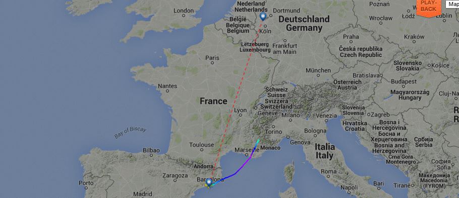Disastro aereo Germanwings: nessun sopravvissuto - flightradar24