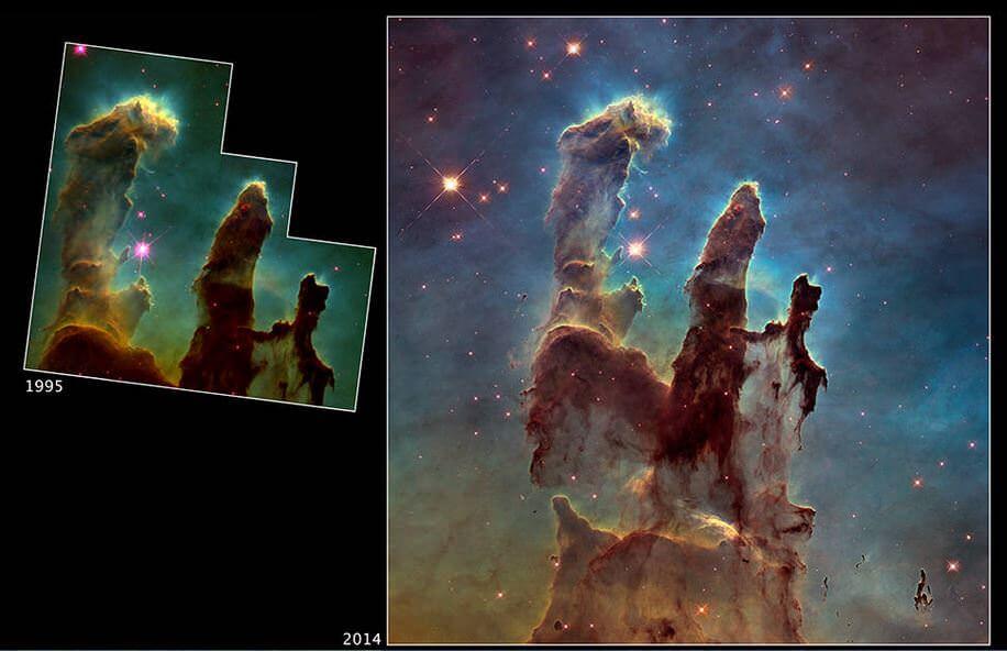 Buon compleanno Hubble! Il grande telescopio orbitante compie 25 anni - immagini della fantastica nebulosa dell'Aquila, ciò che ha reso celebre Hubble