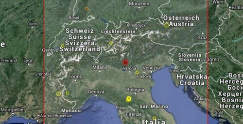 Terremoto Trentino 1 Agosto 2015 scossa magnitudo 3.7 Richter 