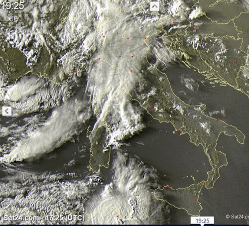 Temporali intensi al Nord e sul Canale di Sicilia, la situazione - sat24.com