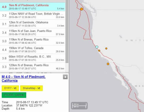 Terremoto di magnitudo 4.0 Richter in California, epicentro a Oakland - USGS