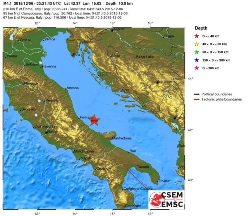 terremoto in adriatico