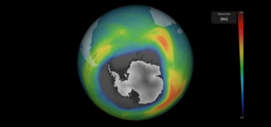 Le misurazioni del satellite Copernicus Sentinel-5P mostrano il buco dell'ozono di quest'anno sopra l'Antartide.