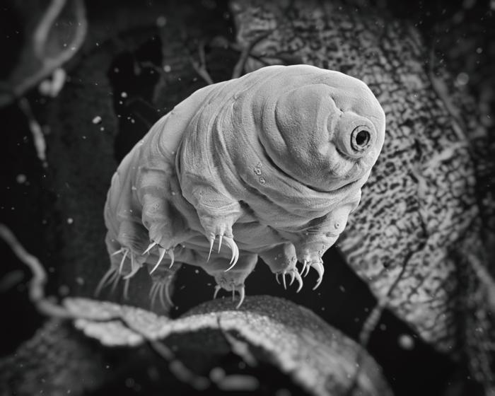 Tardigrado (Orso d'acqua). Illustrazione resa in 3D.