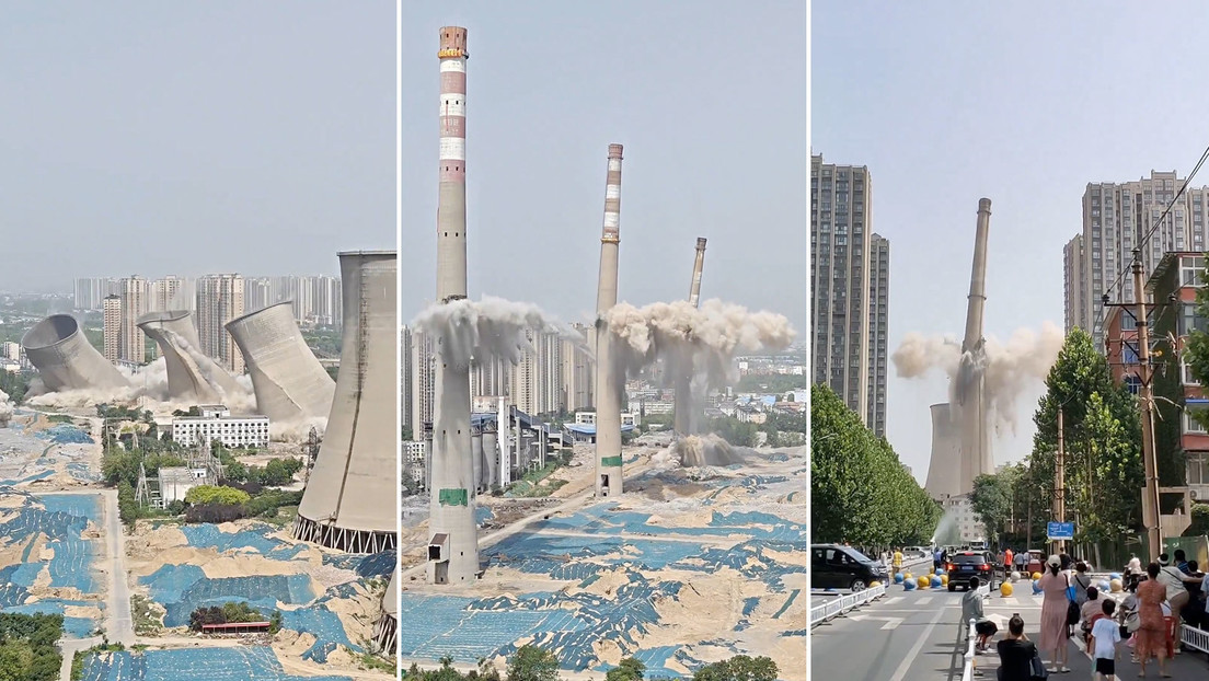 Cina: la demolizione di una storica centrale termoelettrica in Cina diventa virale