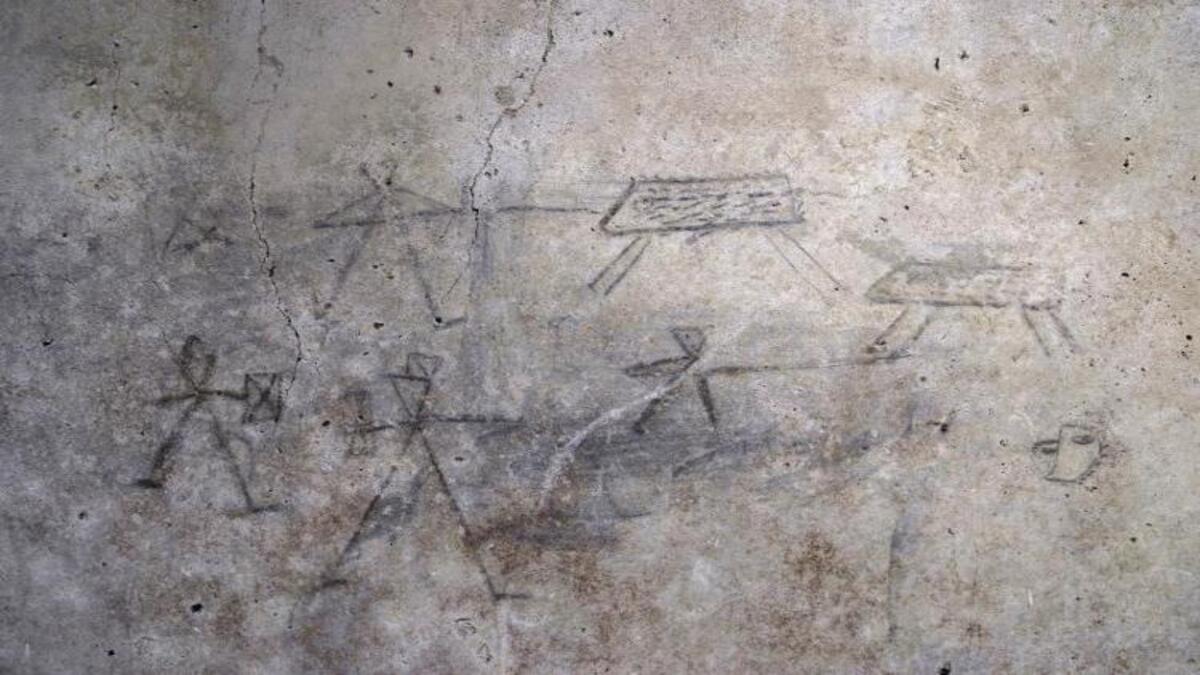 Eccezionale scoperta a Pompei: disegni di gladiatori realizzati da bambini