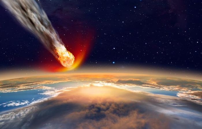 Asteroide infuocato che si schianta sulla Terra