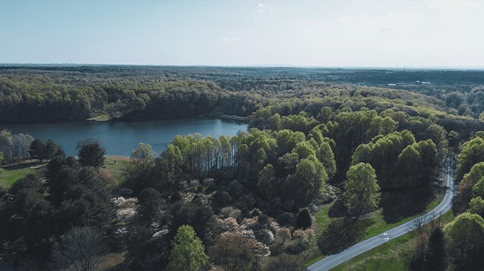 Vista aerea del Parco Statale di Seneca.