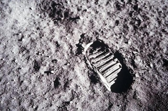 Impronta dello stivale di Buzz Aldrin dell'Apollo 11