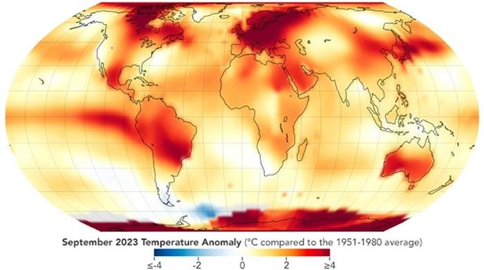 Anomalia Globale della Temperatura Settembre 2023 Annotata