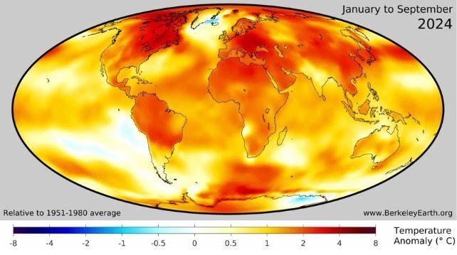 Il 2024 è destinato ad essere il primo anno completo sopra 1.5°C di riscaldamento