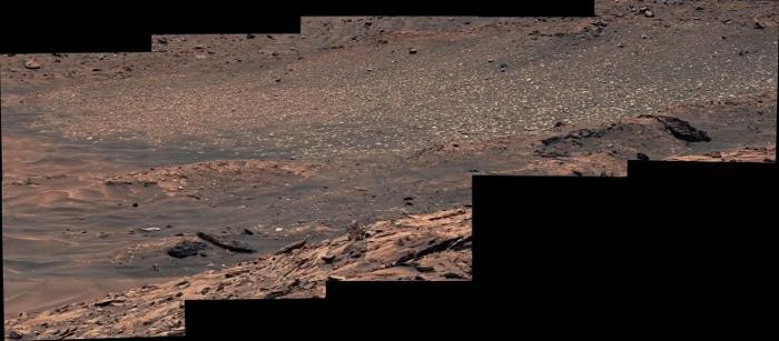 NASA Curiosity Mars Rover Last Look Bright White Sulfur Stones