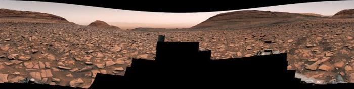 NASA Curiosity Mars Rover Panorama Gediz Vallis Channel