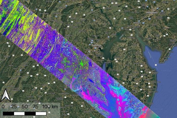 EMIT della NASA nel Mid-Atlantic U.S.