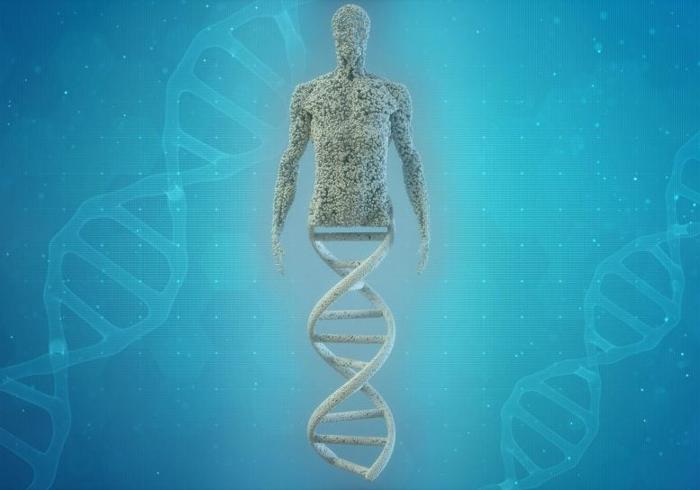 Concetto di DNA umano