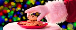 Santa Grabs Cookie