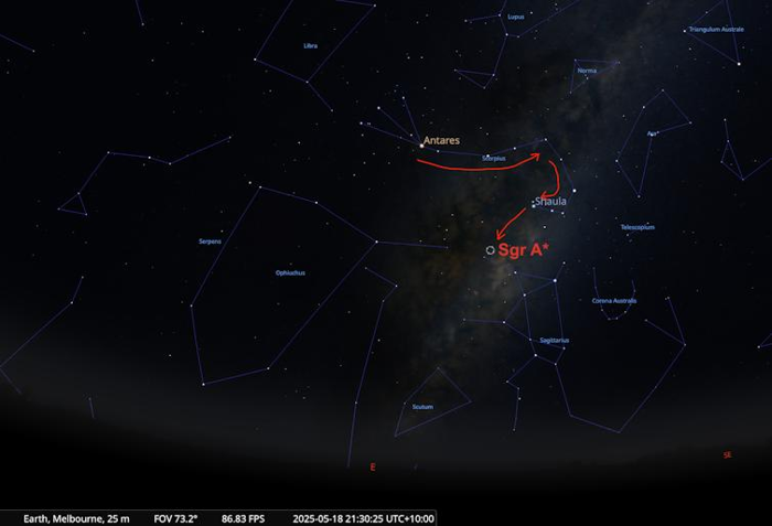 Mappa del cielo notturno.