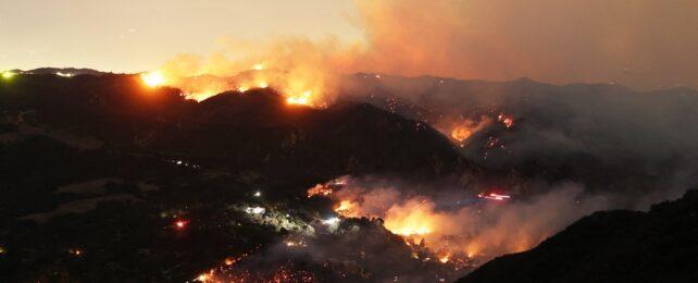 Incendio in zona montana